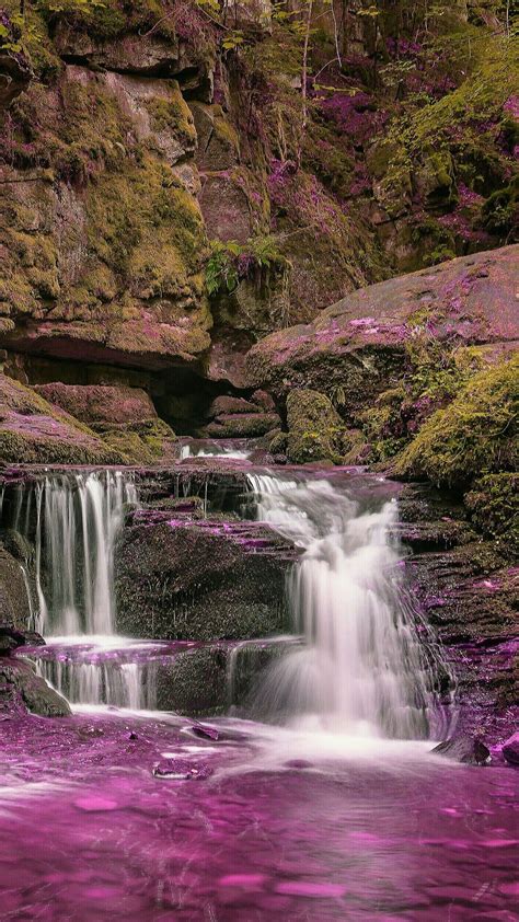 Pink Waterfall Water Pictures Scenery Pictures Cool Pictures