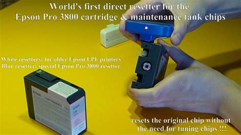 Resetter For The Epson Pro 3800 Maintenance And Cartridge Chips Youtube