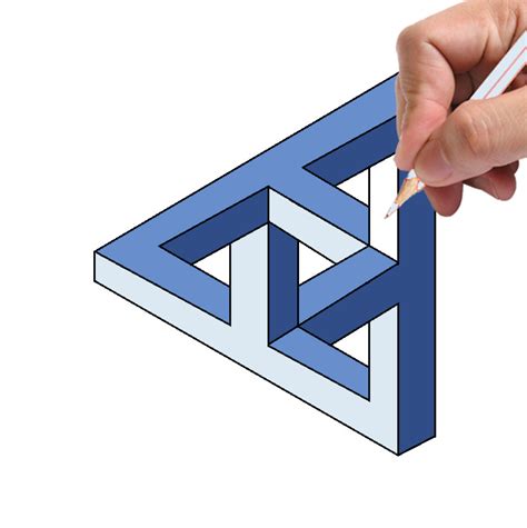Drawing Cute How To Draw Impossible Triangle Optical Illusion