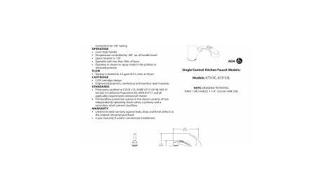 Moen 67315C - Instructions, Owner's manual, Product information
