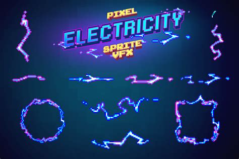 Artstation Pixel Electricity Vfx Pack Game Assets