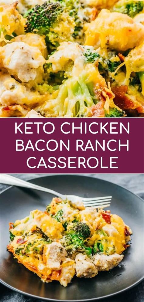 That is why i made this recipe! Chicken Bacon Ranch Casserole (Keto, Low Carb) - Savory ...