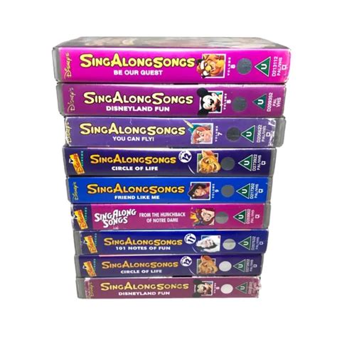 X DISNEY SING Along Songs VHS Collection Lion King Peter Pan Aladdin More