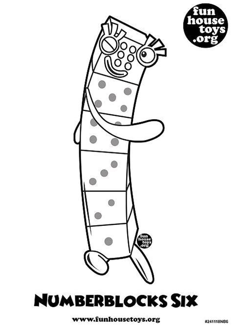 Numberblocks Six Printable Coloring Page Flag Coloring Pages Free