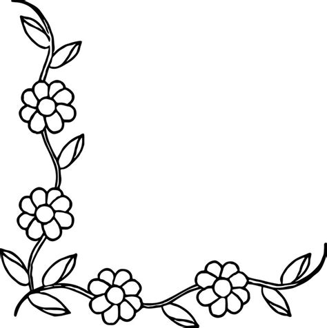 Instant digital download coloring pages for adults flower | etsy. nice Flower Border Coloring Page | Flower border, Flower ...