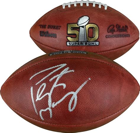 Peyton Manning Denver Broncos Autographed Super Bowl 50 Football