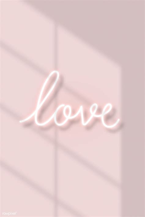 Love Neon Text With Natural Light Vector Premium Image By Rawpixel