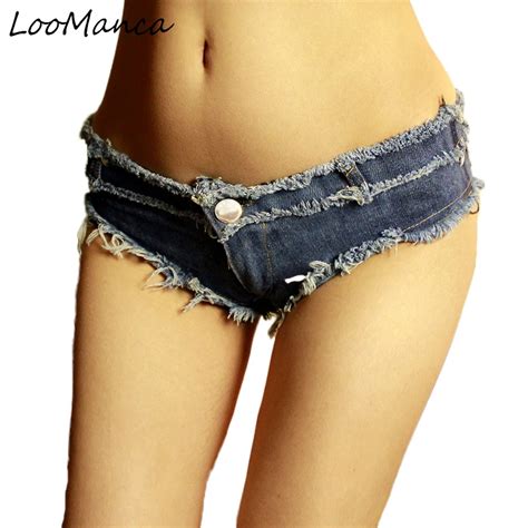 Sexy Nightclub Girls Low Waist Denim Shorts Summer Mini Super Jeans