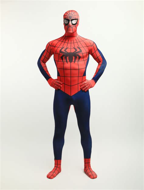 halloween spiderman zentai suit lycra spandex super hero full bodysuit halloween