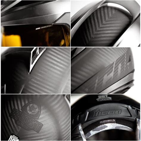 Icon Variant Ghost Carbon Fiber Helmet Grease N Gas