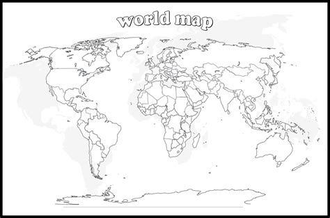 Blank World Map Template Printable Printable Templates