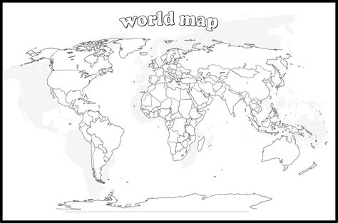 7 best images of blank world maps printable pdf