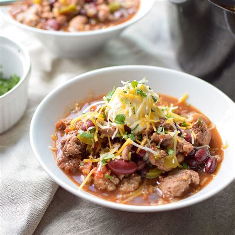 Slow Cooker Turkey Chili Live Eat Train