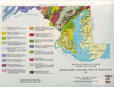 Generalized Geologic Map Of Maryland