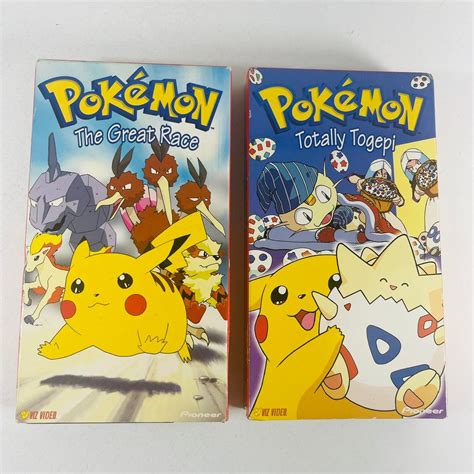 Pokemon Vhs Tapes 1998 The Great Race And Totally Togepi Nintendo Pioneer
