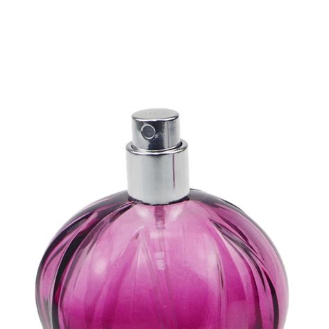 Customized 100ml Spherical Glass Perfume Bottle Purple Glass Spray