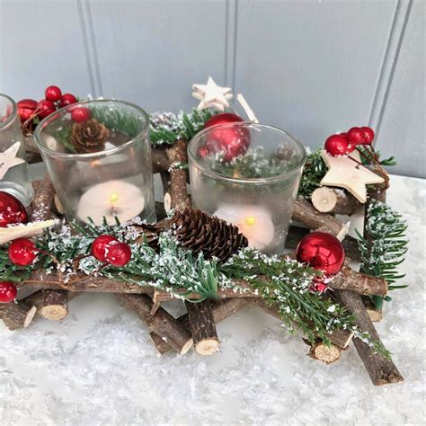 Christmas Woodland T Light Holder By Pink Pineapple Home