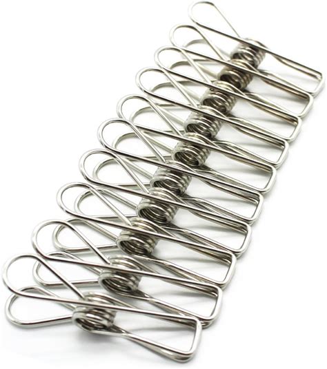 50 Pack Clothes Pinsdurable Multi Purpose Utility Stainless Steel