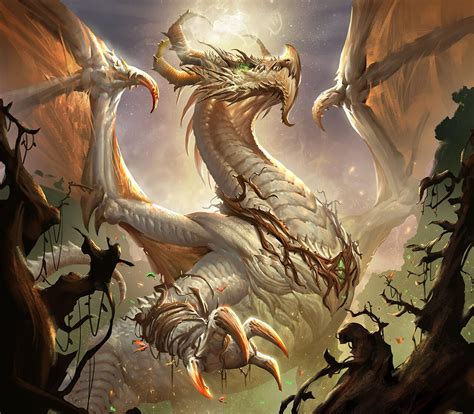 Artstation White Dragon Johnny Zha In 2020 Dragon Artwork Dragon