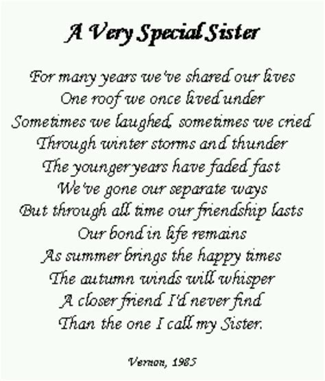 a very special sister sister quotes sister poems sister birthday quotes