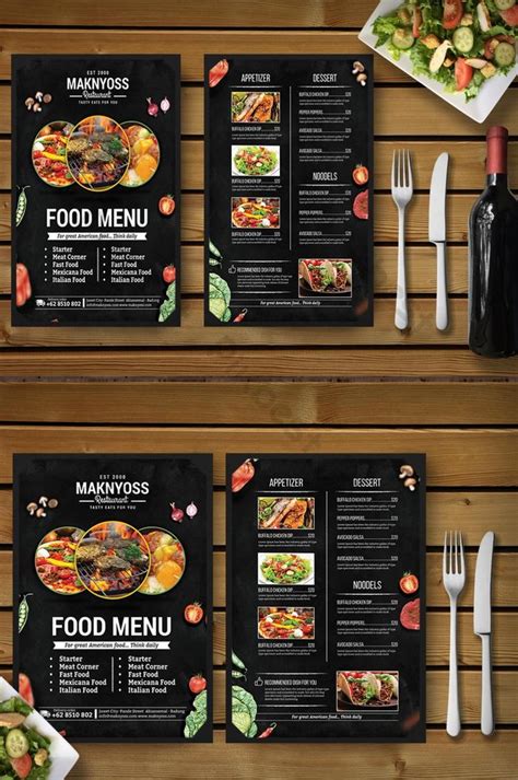 Dark Vintage Restaurant Food Menu Template Psd Free Download Pikbest