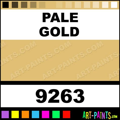 Pale Gold Matte Metal And Metallic Paints 9263 Pale Gold Paint