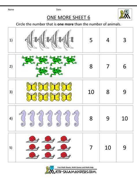 Math Worksheets For Kindergarten Printable Printable Kindergarten
