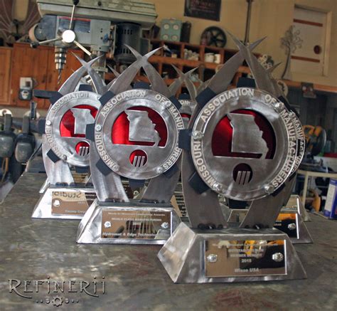 Refinerii Studios Custom Steel Trophies For The Missouri Manufacturers