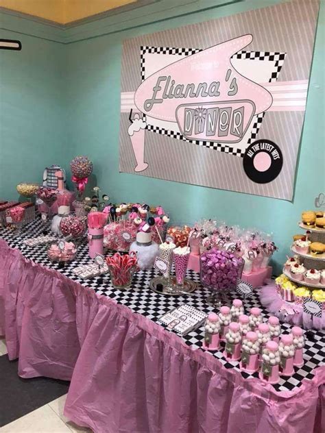 To connect with party decoration ideas, join facebook today. Elianna's 1st Birthday Sock Hop | CatchMyParty.com | 50s ...