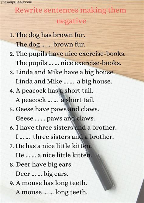 Negative sentences interactive and downloadable worksheet. You can do