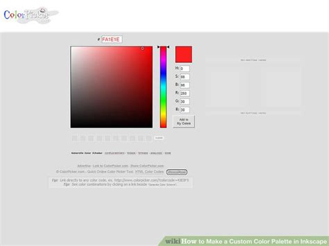 How To Make A Custom Color Palette In Inkscape Steps