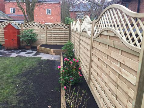 european garden omega lattice top fence panels ormskirk lancashire abel landscaping
