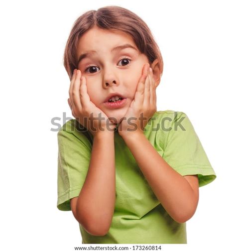Surprised Little Girl Child Opened Her Stock Photo 173260814 Shutterstock