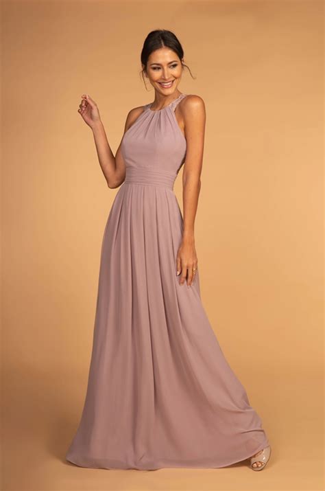 Bridesmaid Mauve Long Dress Gl2605 Fashion Club