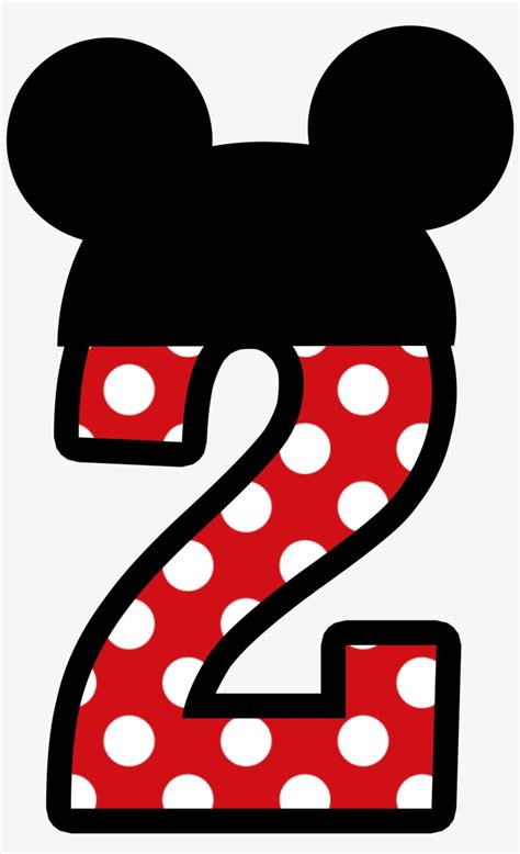Mickey Mouse Numbers Svg