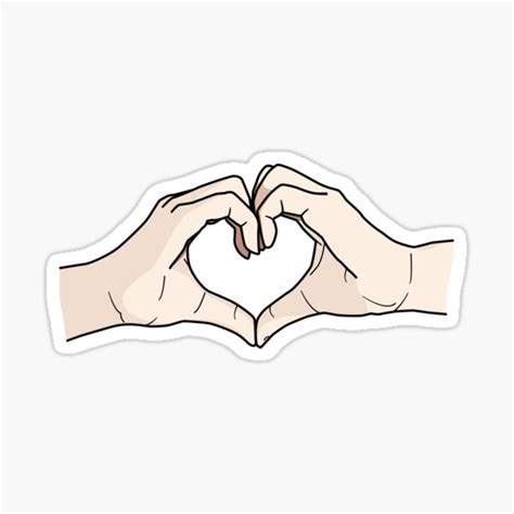 Heart Hands Sticker For Sale By Detourshirts Redbubble