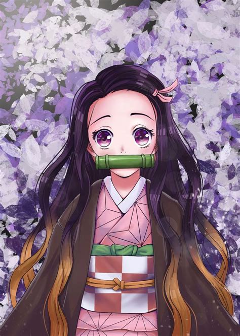 Nezuko Kamado Demon Slayer Poster By Popo Displate Cute Poster