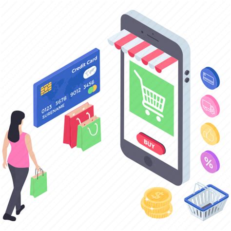 Digital shopping, e commerce, e shopping, mobile shopping ...