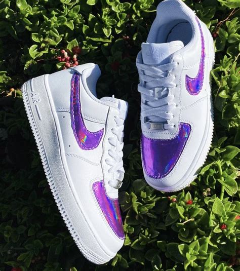 Purple Holographic Af1 In 2021 Cute Nike Shoes Nike Air Shoes Hype