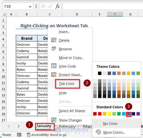 How To Change Worksheet Tab Color In Excel Handy Ways