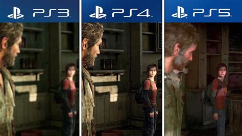The Last Of Us Joel Meets Ellie Side By Side Comparison Ps3 Vs Ps4 Vs Ps5 Youtube