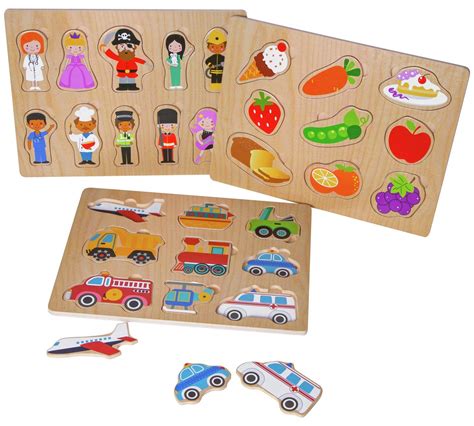 For fine motor skills development. Buy Chad Valley PlaySmart Wooden Puzzles - 3 Pack | 2 for ...