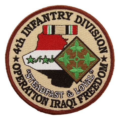 4th Infantry Division Operation Iraqi Freedom Patch Flying Tigers Surplus