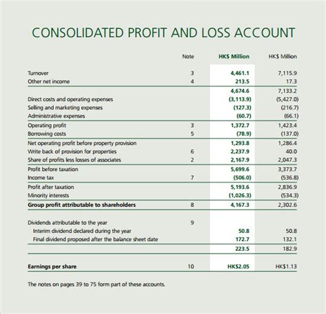 Profit And Loss Account Sample Excel ~ Excel Templates