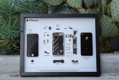 Disassembled Iphone Teardown With Frame Deconstructed Iphone Art