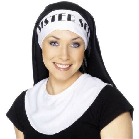 Sister Sex Naughty Nuns Headpiece And Collar Set Stag Hen Party Fancy