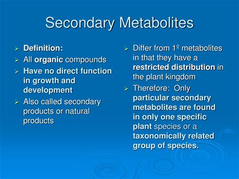 Secondary Metabolites In Plants Types Of Plant Secondary Metabolites