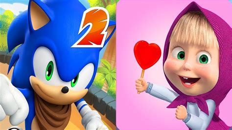 Masha Run Vs Sonic Boom Masha From The Cartoon Android Gameplay