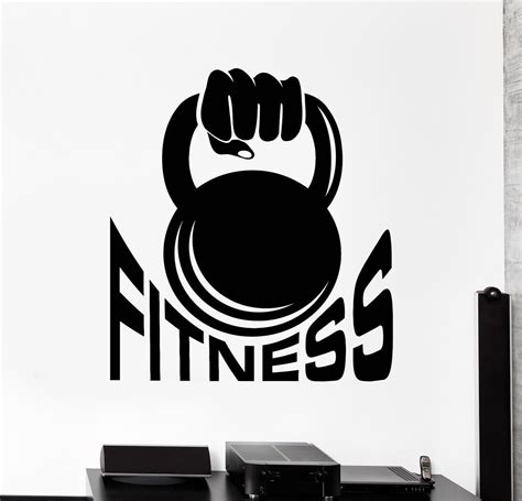 Vinyl Wall Decal Weight Lifting Fitness Gym Bodybuilding Sports Sticke