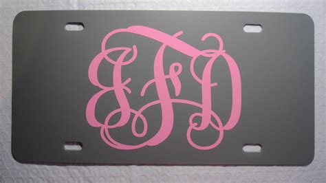 Personalized Monogram License Plate Choose Your Plate And Etsy